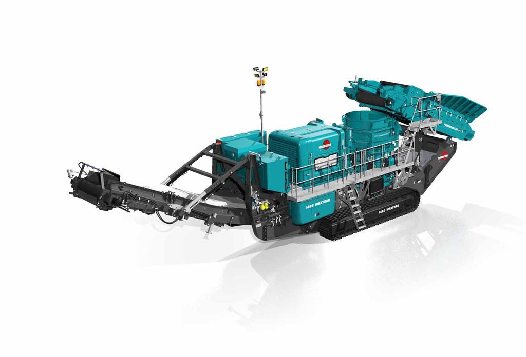 CONE 22 23 1400 MAXTRAK The Powerscreen 1400 Maxtrak is a medium to large sized track mobile cone crusher which is ideally suited to secondary applications such as taking an all in feed from a