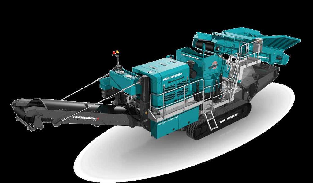 CONE 12 13 1000 MAXTRAK The high performance Powerscreen 1000 Maxtrak is a small to medium sized cone crusher which has been designed for direct feed applications without pre-screening on clean rock.