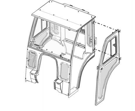 Page 10 of 18 STEP 11: (DOORS) 11.1 Grease the hinge pins and re-install the doors into their respective hinge pins located on the side frames. See Fig. 11.1 Note: Holding the door perpendicular to the side frame will ease installation.