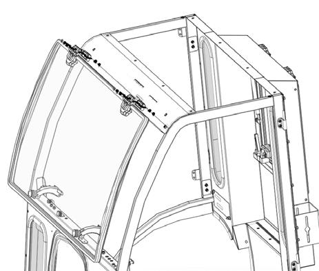 Page 8 of 18 STEP 6: (WINDSHIELD SUPPORT) 6.1 Install the front windshield support to the side frames with the bent flange down, using the hardware listed below.