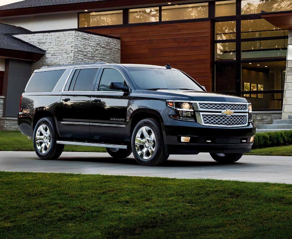 EXTERIOR DESIGN Suburban LT in Tungsten Metallic with available Signature Package. SIGNATURE STARTS WITH STYLE. Every feature of the available Signature Package elevates LT.