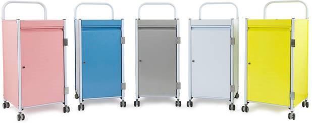 deep power trays. Trolley available in white, silver, blue, pink or yellow.