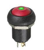 Distinctive features and specifications Momentary pushbuttons for thick panels Illuminated or non-illuminated Tactile feedback Flat round actuator for optional marking Sealed to IP67 ENVIRONMENTAL