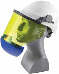 HELMETS ARE SUITABLE FOR WORK IN THE HOT METAL INDUSTRY AND FOR ELECTRICAL
