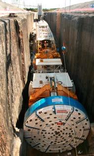Machines like this one dug a tunnel between England and France.