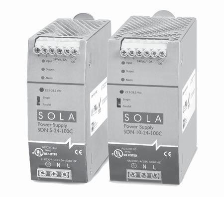 SDN-C Compact DIN Rail Series The SDN-C DIN rail power supplies are the next generation of the popular SDN series.