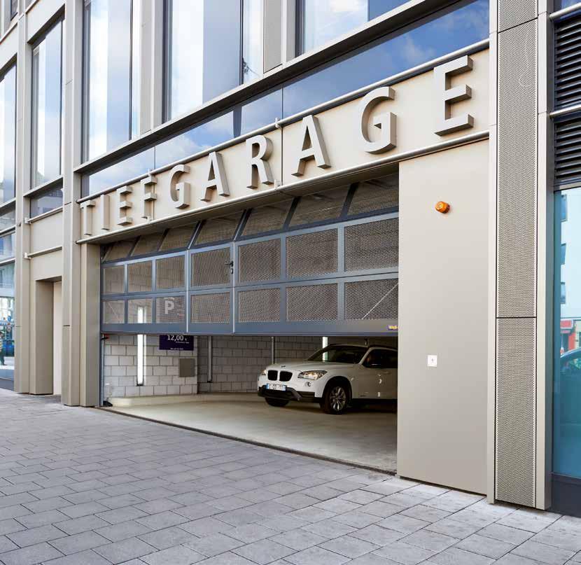 Door Systems for Collective Garages Non-protruding up-and-over doors ET 500, sliding doors ST 500, underground garage