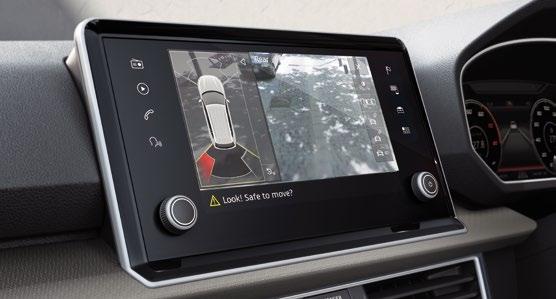With one look, check maps or driving assistants such as Adaptive Cruise Control, Lane & Front Assist.