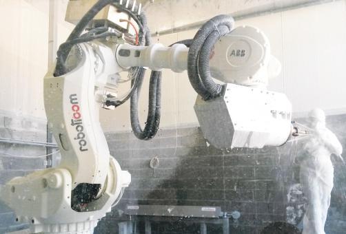 SCULTOROB IS A 7 AXIS ROBOTIC MILLING AND CARVING SYSTEM FOR MARBLE, GRANITE, AND