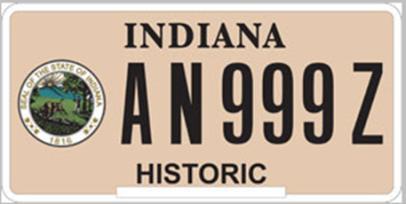 HISTORIC PLATES & AUTHENTIC MODEL YEAR LICENSE PLATES By Jason Bogart Some of our members participate in this Indiana state program. Vehicles that qualify may have historic plates.