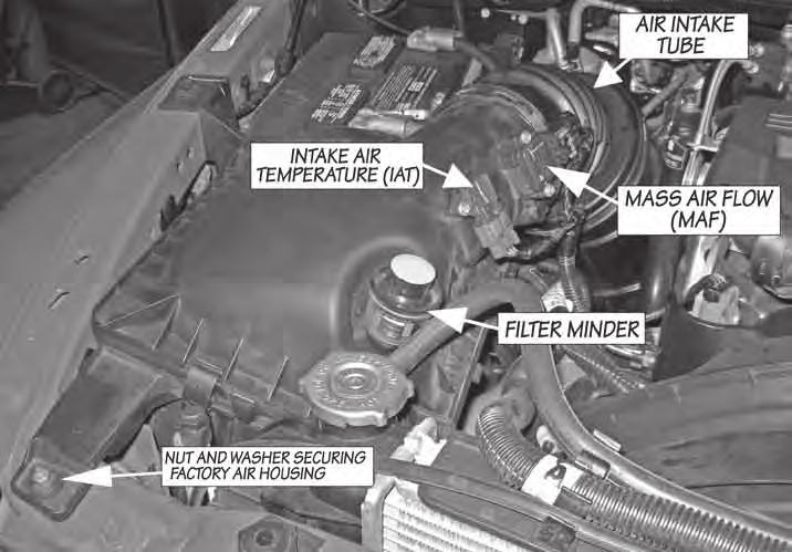 Section 2 RAM-AIR INSTALLATIoN Use the Bill of Materials chart and the General Assembly Drawing to reference component nomenclature and location. Use caution when working in the engine compartment.
