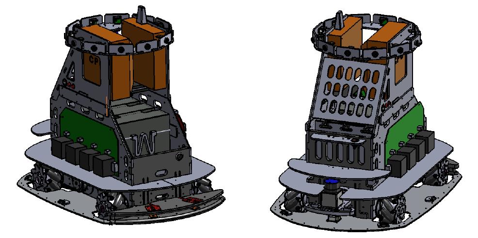 27 depicts the assembled robot base.