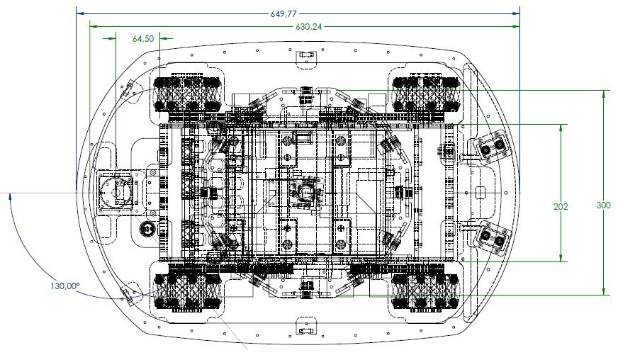 Annex B. Robot Platform Base CAD Drawings Figs. 72 to 76 depict the platform mechanics and its measures.