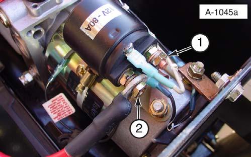 Checking Motor Start Solenoid and Power Cut-off Solenoid Motor start solenoid. Power cut-off solenoid.