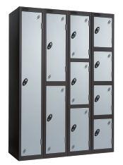 BLACK BODY LOCKERS Probe offer their full range of lockers with a stylish black body and any of the standard door colours.