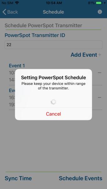 To do this, simply click the button at the bottom left of the screen after inputting the TXID of the device you d like to sync. You can only sync one transmitter at a time. Fig. 6.6 Syncing Time 6.