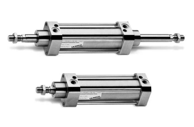 24562 standards» Clean design» Stainless steel AISI 36» End-stroke cushioning Series 90 cylinders are suitable for use in harsh environmental conditions as in the offshore, naval, pharmaceutical,