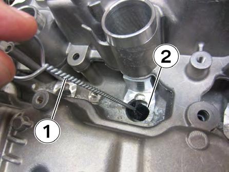 Wrap cylinder bank #1 timing chain with a small shop towel to protect it from contamination.