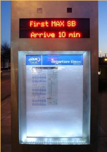 This allows for the arrival times of the next bus to be displayed at the station. An example of the real time information sign is shown in Figure 25.
