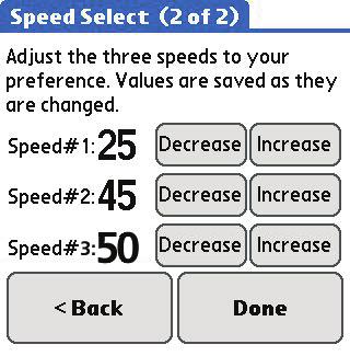 Figure 6 To change the target speed presets, from the System Monitor screen, press the center of the 5-way navigation button to access the System Menu.