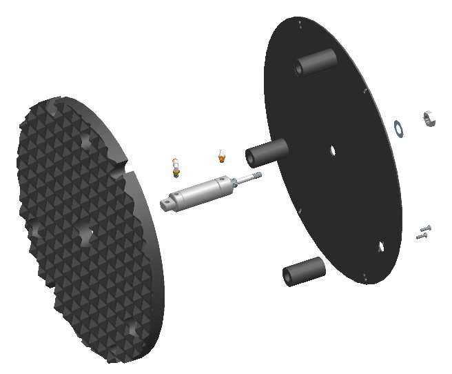 -00-00-MP BAFFLE SUB-ASS'Y EXPLOSION & PARTS LIST PEEL THE PROTECTIVE BACKING AND ADHERE THE FOAM TO THE STATIONARY BAFFLE PLATE NOTE CYLINDER ORIENTATION. REF.