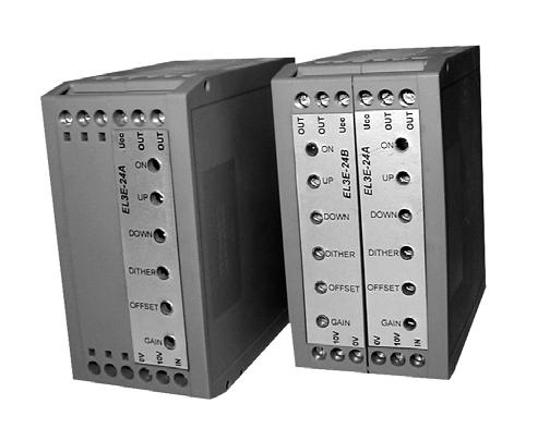 External Analoque Electronics for Controlling PRM2 EL3E-12 EL3E-24 HA 9145 7/2012 Replaces HA 9145 12/2005 Electronic control units developed to control proportional valves PRM2 Nominal size 04,