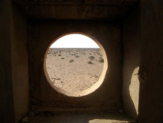 Looking from the blockhouse towards the
