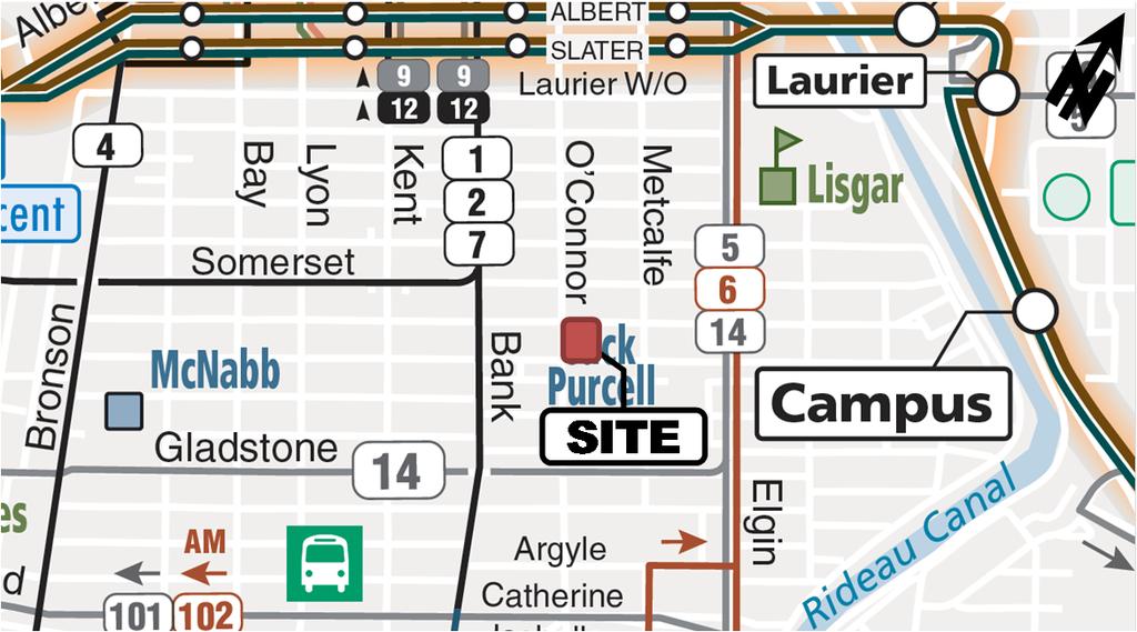 267 O Connor Street Transportation Brief May 2014 Figure 3: Area Transit Network 2.