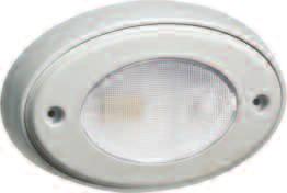 COURTESY LAMPS 87630 White Courtesy Lamp with Fitted 12V 5W Halogen Globe, Off/On Switch and Mounting Spacer Pre-wired and can be flush mounted or surface mounted