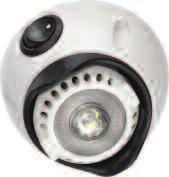 Features an ultra bright 10W halogen dichroic lamp with 180 o rotation and 35 o tilt 87650BL 87651