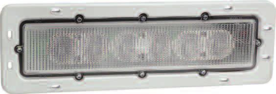 TRUCK & BUS L.E.D LAMPS 463 384 33 147 75 23 87690 10 30 Volt 6 x 3 Watt L.E.D Interior Lamp with Hard-Wired Cable, Flush Mount Features six 3W high intensity wide angle L.E.Ds and a powder coated durable aluminium housing that can be flush mounted.