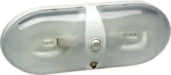 DOME LAMPS 86902 Dual Interior Dome Light with Off/On Rocker Switch and Power Jack Bright,
