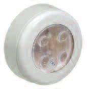 30 Volt L.E.D Courtesy Lamp with Silver Satin Face Plate and Mounting Spacer Features L.E.D output and reliability.