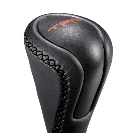 The TRD shift knob reminds you of the Toyota Racing Development heritage every time you put your iq in drive. Black leather with prominent red TRD logo Fits M8 x 1.