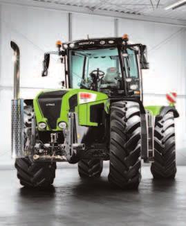 XERION owes its superior manoeuvrability to its intelligent four-wheel steering system. As soon as the driver turns the steering wheel to full lock, the rear axle is steered automatically.
