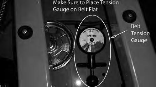 for the 60 deck, with the deck at its lowest setting. Use a belt tension gauge to ensure the proper tension.