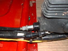 3.3 Brake inspection and adjustment Brake system Brake cylinder Adjust the hand brake (to rear brake disk) cable if