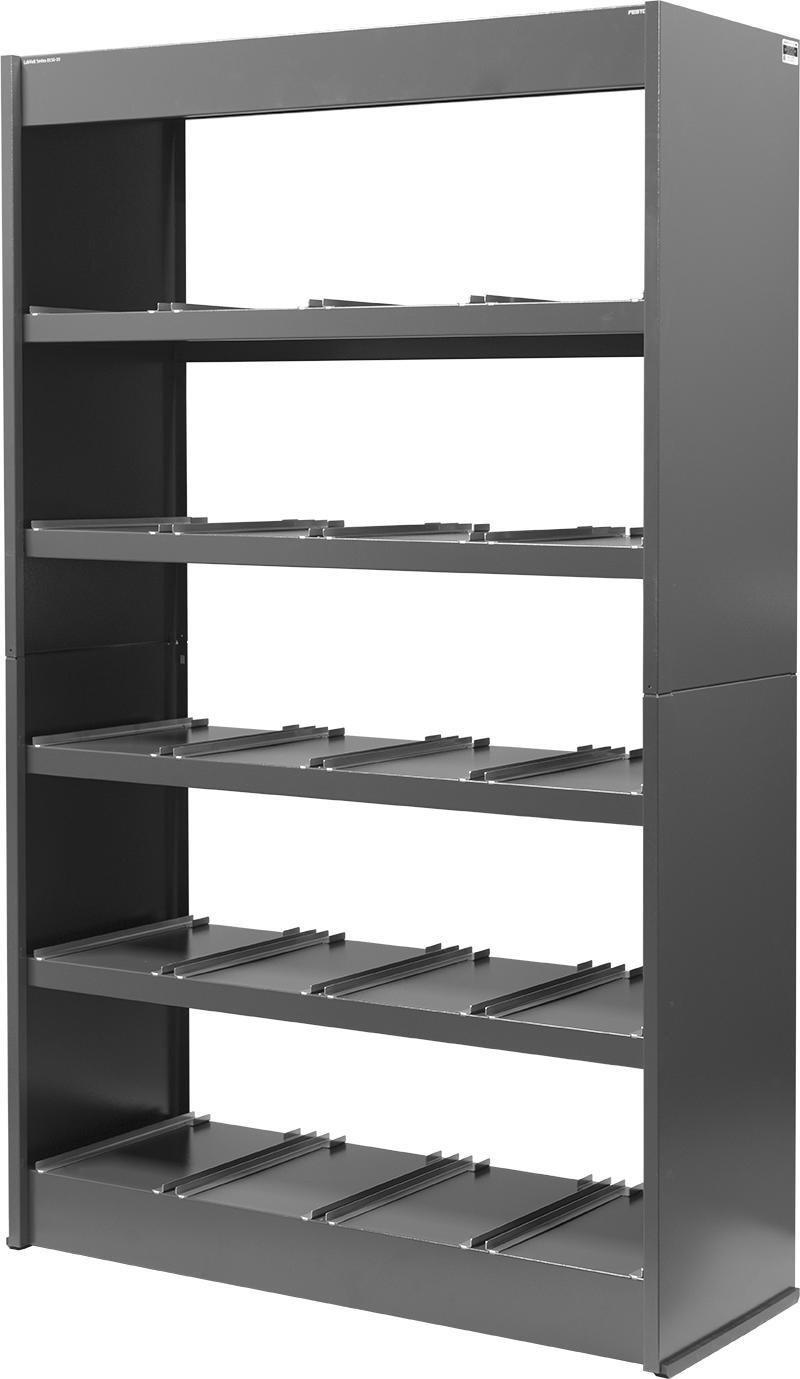 Storage Shelves (Optional) 579756 (8150-10) The Storage Shelves module contains five shelves, each of which can accommodate four full-size EMS modules or eight half-size EMS modules.