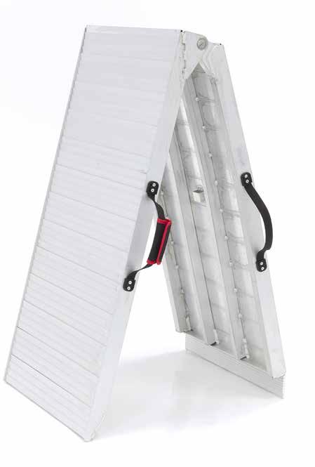 With the utmost regard to your safety, the ramp comes with safety straps to prevent the ramp from sliding.