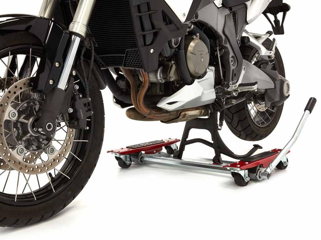 Bike-A-Side HANDLING The Acebikes Bike-a-Side Motorcycle Dolly is the perfect solution for maneuvering motorcycles with center stands.