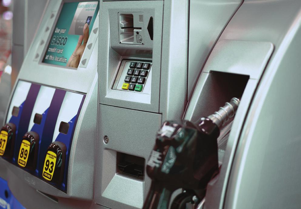 Enhanced appearance, including a curved hydraulic door and bezel dome to draw consumers to your forecourt Lighted transaction indicators to help guide the motoring public through the complete