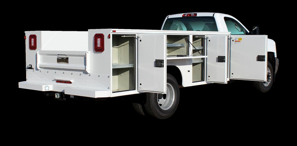 STEEL SERVICE BODIES With a rugged steel construction and external storage for your tools and equipment, the Service Body is a key component in your day-to-day productivity.