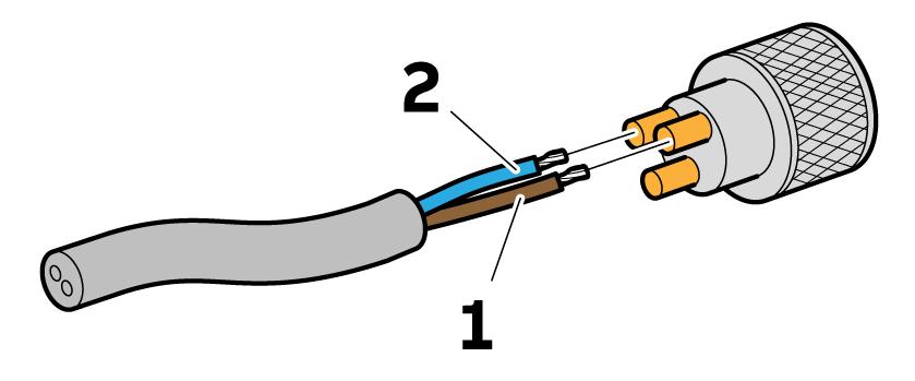 3.4 Electrical connections M8-connector: Figure 17. M8 Male pin configuration 1) Brown connected to pin 1 2) Blue connected to pin 3 Figure 18. M8 Female pin configuration Figure 19.