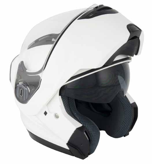 VALUE NEW The ever popular HD189 helmet borrows from the same aerodynamic shell shape of the HD117, with the highly versatile modular flip front enabling use as an open