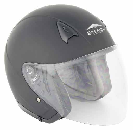 VALUE NEW Matt Black The Stealth NT200 open face road helmet catering for today s