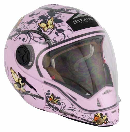 LTD EDITION NEW Pink Butterfly The Transformer HD190 offers two helmets in one - use