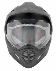 of features of an off-road helmet and a street helmet and