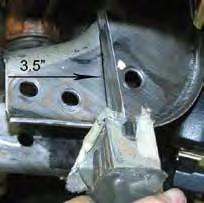 It will be necessary to cut the driver side frame rail where the OEM rear cross member was located. Measure toward the frame 3.5" & cut using a reciprocating saw or similar tool.
