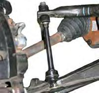 Install the new Skyjacker sway bar end link bushing (Part # SBE-CBSH) on the stud of the pivoting end of the new Skyjacker sway bar end link with the larger diameter end