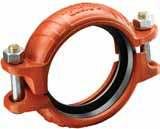 SEE VICTAULIC PUBLICATION 10.01 FOR DETAILS The patented Style 107H rigid coupling joins 8"/50 200 standard roll grooved and cut grooved steel pipe.